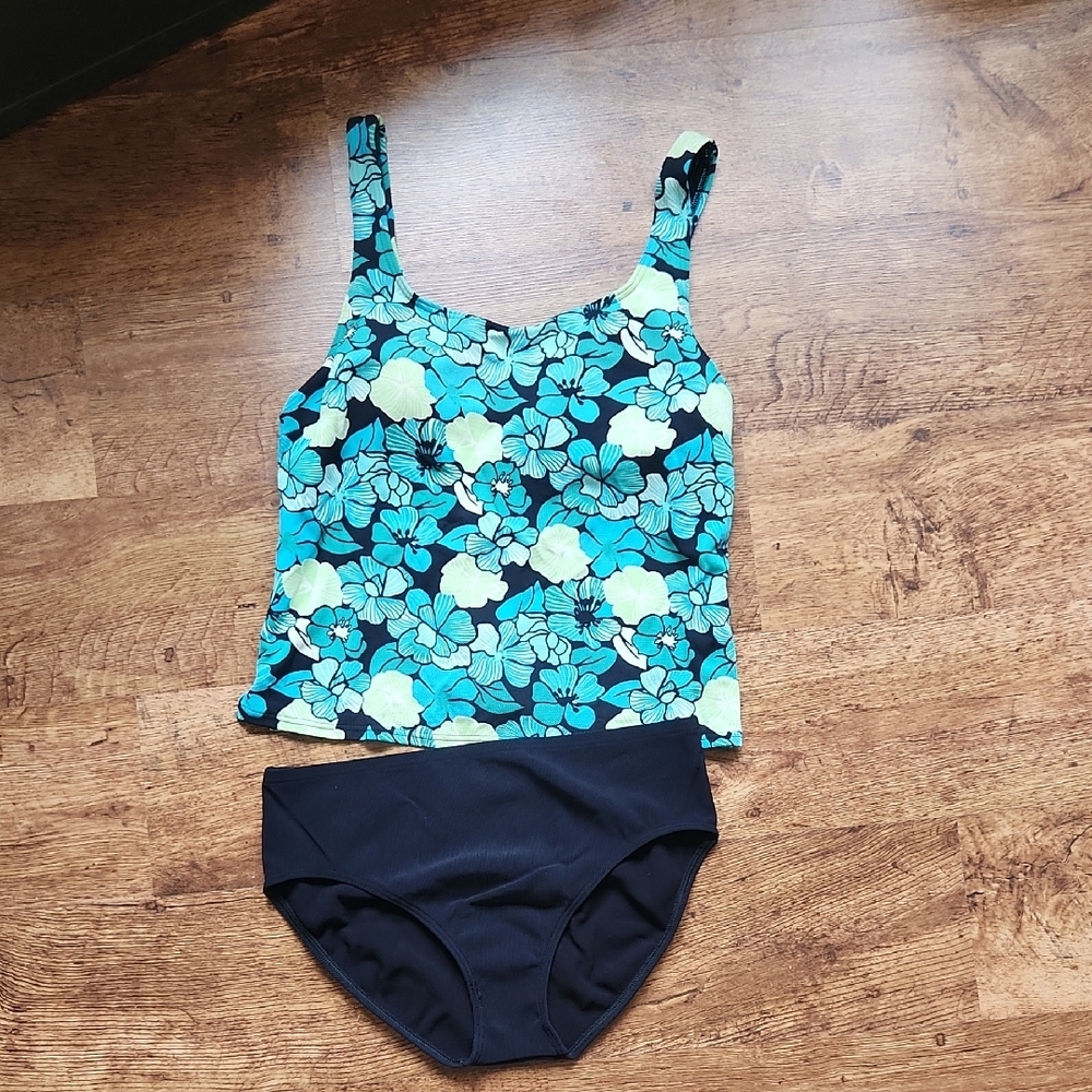 Womans Swimwear Set in Blue Floral